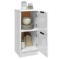vidaXL Aparador de madera contrachapada blanco brillante 30x30x70 cm vidaXL Aparador de madera contrachapada blanco brillante 30x30x70 cm