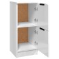 vidaXL Aparador de madera contrachapada blanco brillante 30x30x70 cm vidaXL Aparador de madera contrachapada blanco brillante 30x30x70 cm
