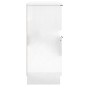 vidaXL Aparador de madera contrachapada blanco brillante 30x30x70 cm vidaXL Aparador de madera contrachapada blanco brillante 30x30x70 cm