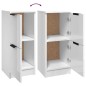 vidaXL Aparador de madera contrachapada blanco brillante 30x30x70 cm vidaXL Aparador de madera contrachapada blanco brillante 30x30x70 cm