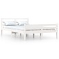 vidaXL Estructura de cama doble madera maciza blanco 135x190 cm vidaXL Estructura de cama doble madera maciza blanco 135x190 cm