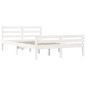 vidaXL Estructura de cama doble madera maciza blanco 135x190 cm vidaXL Estructura de cama doble madera maciza blanco 135x190 cm