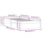 vidaXL Estructura de cama madera maciza 75x190 cm