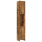 vidaXL Armario baño madera contrachapada roble ahumado 30x30x183,5cm