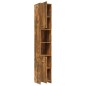 vidaXL Armario baño madera contrachapada roble ahumado 30x30x183,5cm