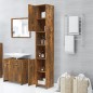 vidaXL Armario baño madera contrachapada roble ahumado 30x30x183,5cm