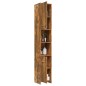 vidaXL Armario baño madera contrachapada roble ahumado 30x30x183,5cm