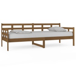 vidaXL Sofá cama madera maciza de pino marrón miel 80x200 cm
