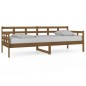 vidaXL Sofá cama madera maciza de pino marrón miel 80x200 cm