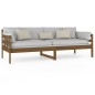 vidaXL Sofá cama madera maciza de pino marrón miel 80x200 cm