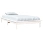 vidaXL Estructura cama individual madera maciza pino blanco 90x190 cm vidaXL Estructura cama individual madera maciza pino blanco 90x190 cm
