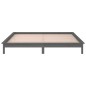 vidaXL Estructura de cama doble con LED madera maciza gris 120x190 cm vidaXL Estructura de cama doble con LED madera maciza gris 120x190 cm
