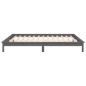 vidaXL Estructura de cama doble con LED madera maciza gris 120x190 cm vidaXL Estructura de cama doble con LED madera maciza gris 120x190 cm