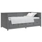 vidaXL Sofá cama madera maciza de pino gris 90x190 cm