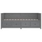 vidaXL Sofá cama madera maciza de pino gris 90x190 cm