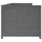 vidaXL Sofá cama madera maciza de pino gris 90x190 cm