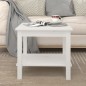 vidaXL Mesa de centro de madera maciza de pino blanca 50x50x45 cm vidaXL Mesa de centro de madera maciza de pino blanca 50x50x45 cm