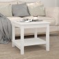 vidaXL Mesa de centro de madera maciza de pino blanca 50x50x45 cm vidaXL Mesa de centro de madera maciza de pino blanca 50x50x45 cm