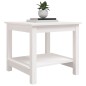 vidaXL Mesa de centro de madera maciza de pino blanca 50x50x45 cm vidaXL Mesa de centro de madera maciza de pino blanca 50x50x45 cm