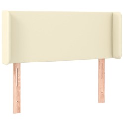 vidaXL Cabecero de cuero sintético color crema 93x16x78/88 cm