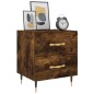 vidaXL Mesita de noche madera ingeniería roble ahumado 40x35x47,5 cm vidaXL Mesita de noche madera ingeniería roble ahumado 40x35x47,5 cm