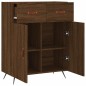vidaXL Aparador de madera de ingeniería marrón roble 69,5x34x90 cm vidaXL Aparador de madera de ingeniería marrón roble 69,5x34x90 cm