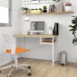vidaXL Escritorio para ordenador MDF metal blanco roble 105x55x72 cm vidaXL Escritorio para ordenador MDF metal blanco roble 105x55x72 cm