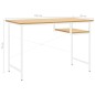 vidaXL Escritorio para ordenador MDF metal blanco roble 105x55x72 cm vidaXL Escritorio para ordenador MDF metal blanco roble 105x55x72 cm