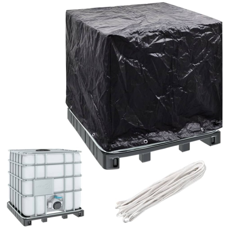 vidaXL Cubierta depósito de agua IBC 8 ojales 116x100x120 cm vidaXL Cubierta depósito de agua IBC 8 ojales 116x100x120 cm