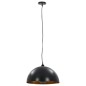 vidaXL Lámparas de techo 2 uds semiesféricas negro y dorado 40 cm E27 vidaXL Lámparas de techo 2 uds semiesféricas negro y dorado 40 cm E27