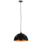 vidaXL Lámparas de techo 2 uds semiesféricas negro y dorado 40 cm E27 vidaXL Lámparas de techo 2 uds semiesféricas negro y dorado 40 cm E27