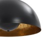 vidaXL Lámparas de techo 2 uds semiesféricas negro y dorado 40 cm E27 vidaXL Lámparas de techo 2 uds semiesféricas negro y dorado 40 cm E27