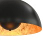 vidaXL Lámparas de techo 2 uds semiesféricas negro y dorado 40 cm E27 vidaXL Lámparas de techo 2 uds semiesféricas negro y dorado 40 cm E27