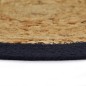 vidaXL Mantel individual 4 uds yute y algodón natural azul marino 38cm vidaXL Mantel individual 4 uds yute y algodón natural azul marino 38cm
