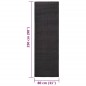 vidaXL Alfombra de sisal natural negro 80x250 cm