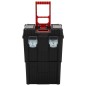 vidaXL Carrito de herramientas de polipropileno negro y rojo vidaXL Carrito de herramientas de polipropileno negro y rojo