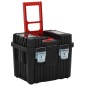 vidaXL Carrito de herramientas de polipropileno negro y rojo vidaXL Carrito de herramientas de polipropileno negro y rojo