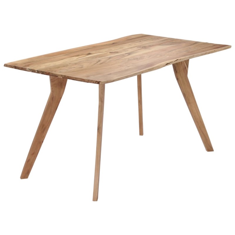 vidaXL Mesa de comedor de madera maciza de acacia 140x80x76 cm vidaXL Mesa de comedor de madera maciza de acacia 140x80x76 cm