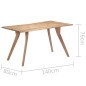 vidaXL Mesa de comedor de madera maciza de acacia 140x80x76 cm vidaXL Mesa de comedor de madera maciza de acacia 140x80x76 cm