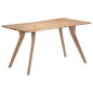 vidaXL Mesa de comedor de madera maciza de acacia 140x80x76 cm vidaXL Mesa de comedor de madera maciza de acacia 140x80x76 cm