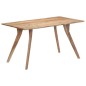 vidaXL Mesa de comedor de madera maciza de acacia 140x80x76 cm vidaXL Mesa de comedor de madera maciza de acacia 140x80x76 cm