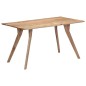 vidaXL Mesa de comedor de madera maciza de acacia 140x80x76 cm vidaXL Mesa de comedor de madera maciza de acacia 140x80x76 cm