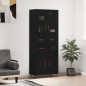 vidaXL Aparador alto madera contrachapada negro 69,5x34x180 cm vidaXL Aparador alto madera contrachapada negro 69,5x34x180 cm