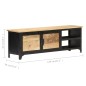 vidaXL Mueble para TV 120x30x40 cm madera maciza de mango vidaXL Mueble para TV 120x30x40 cm madera maciza de mango