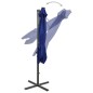 vidaXL Sombrilla voladiza con poste y luces LED azul 300 cm vidaXL Sombrilla voladiza con poste y luces LED azul 300 cm