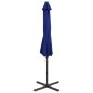 vidaXL Sombrilla voladiza con poste y luces LED azul 300 cm vidaXL Sombrilla voladiza con poste y luces LED azul 300 cm