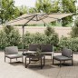 vidaXL Sombrilla colgante de doble techo blanco arena 300x300 cm vidaXL Sombrilla colgante de doble techo blanco arena 300x300 cm