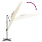 vidaXL Sombrilla colgante de doble techo blanco arena 300x300 cm vidaXL Sombrilla colgante de doble techo blanco arena 300x300 cm