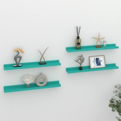 vidaXL Estantes de pared 4 unidades azul 60x9x3 cm