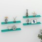 vidaXL Estantes de pared 4 unidades azul 60x9x3 cm